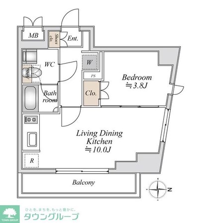 アパートメンツ綱島の物件間取画像